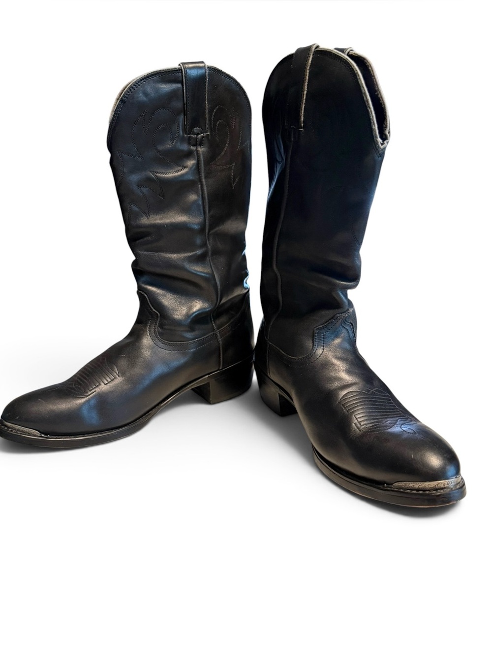 Classic Vintage Durango Black Leather Western Cowboy Boots